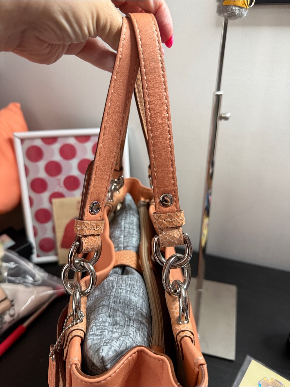 Coach Penelope Carryall Satchel Leather Shoulder Tote - Picture 12 of 17